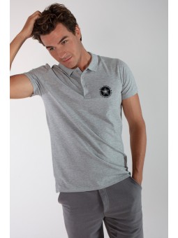 COMPETES Polo piqué gris